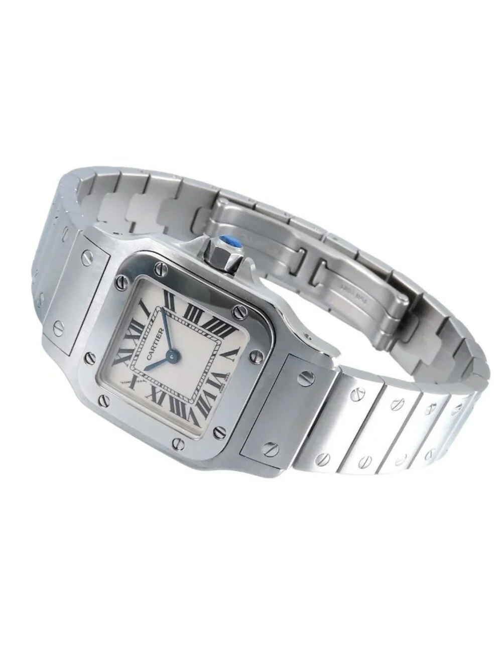 Cartier Santos Galbee SM Ivory SS Santos de Cartier Watch Quartz